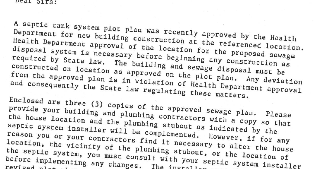 Actual anonymized county approval letter excerpt