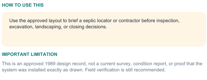 Actual anonymized Record Brief field-use guidance and limitation