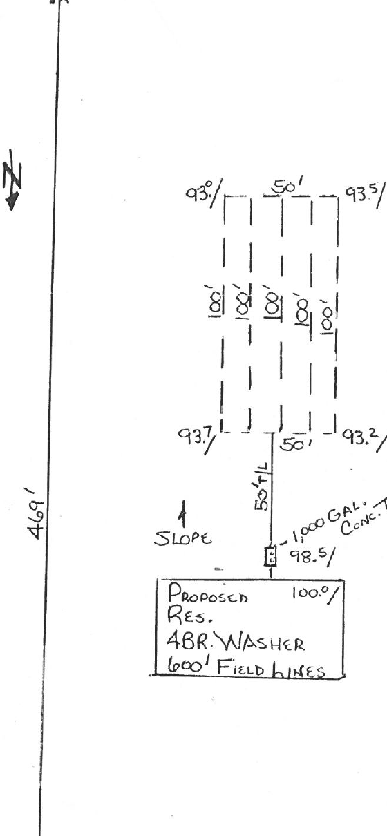 Actual anonymized approved septic site plan